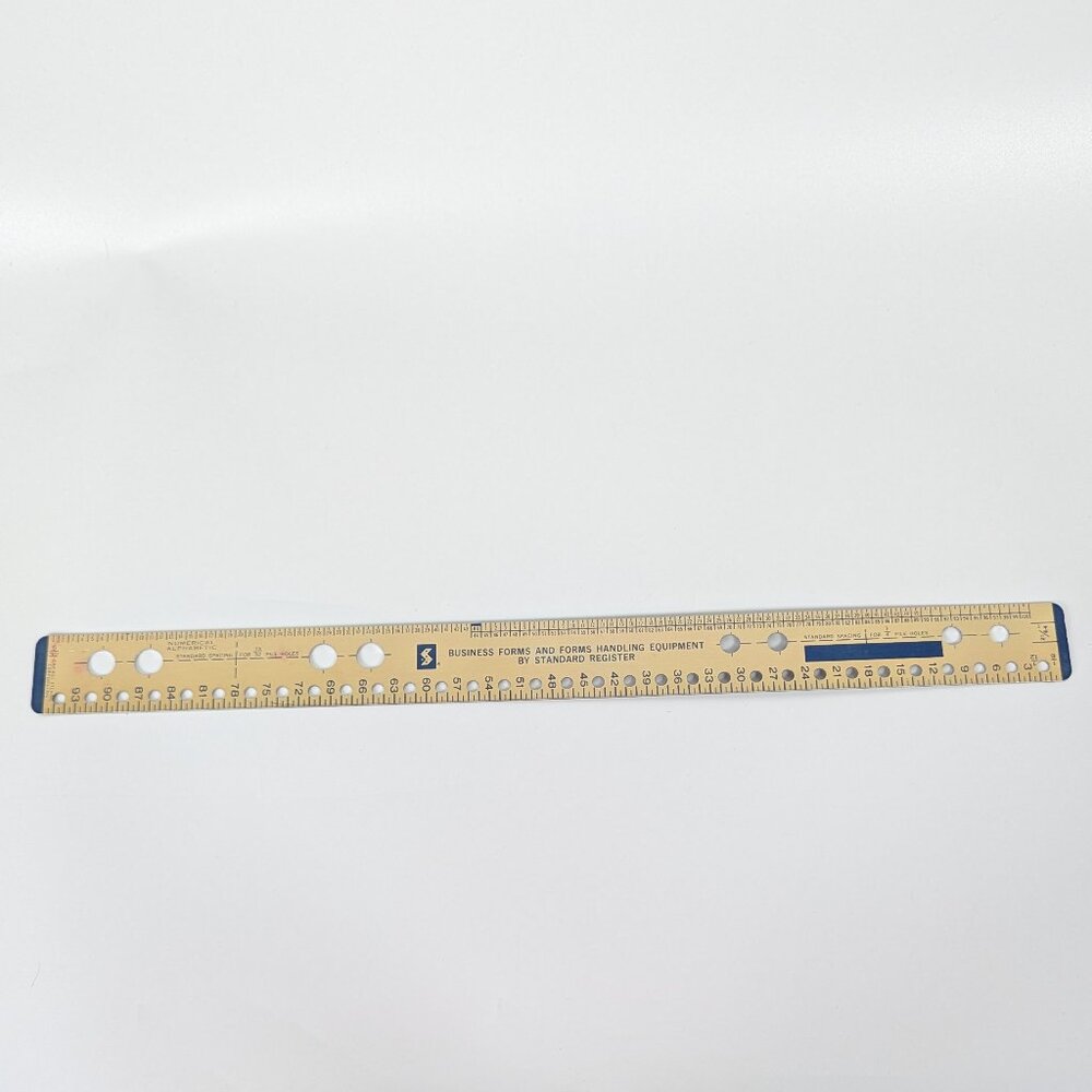 Vintage Business Forms & Forms Handling Equipment by Standard Register 16" Ruler